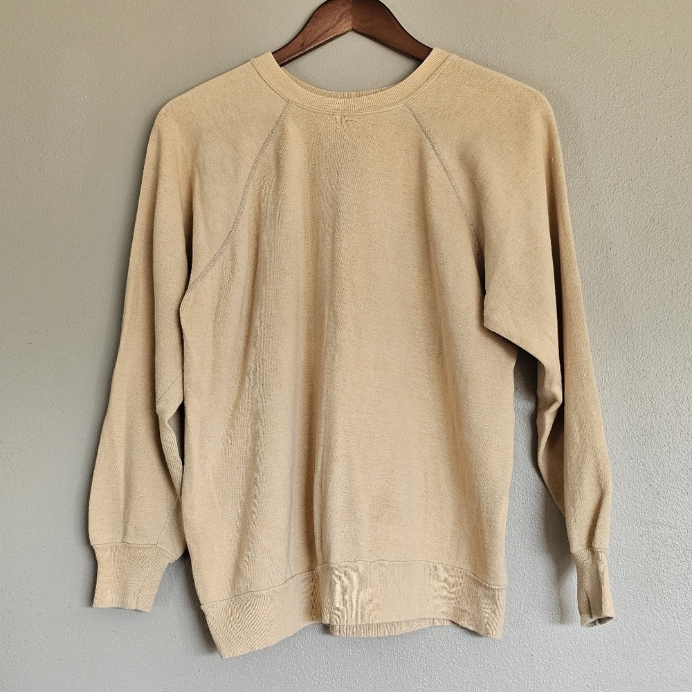 Vintage Pastel Yellow Wrangler Crewneck Sweatshirt Casual Spring Sweatshirt L/XL